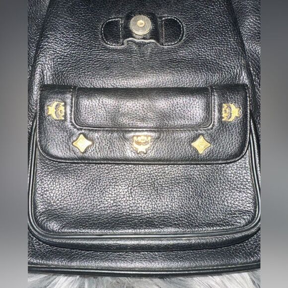 MCM black backpack with gold studs. Gorgeous bag! - Picture 6 of 12
